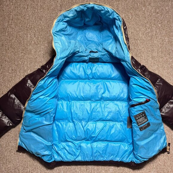 Duvetica Pure Goose Down Puffer Jacket Purple Defective Zipper Unisex Medium - Picture 11 of 13